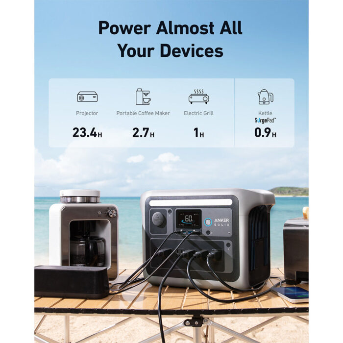 Anker SOLIX C1000X 1056Wh | 1800W Portable Power Station w/ 400W Solar Panel - Image 4