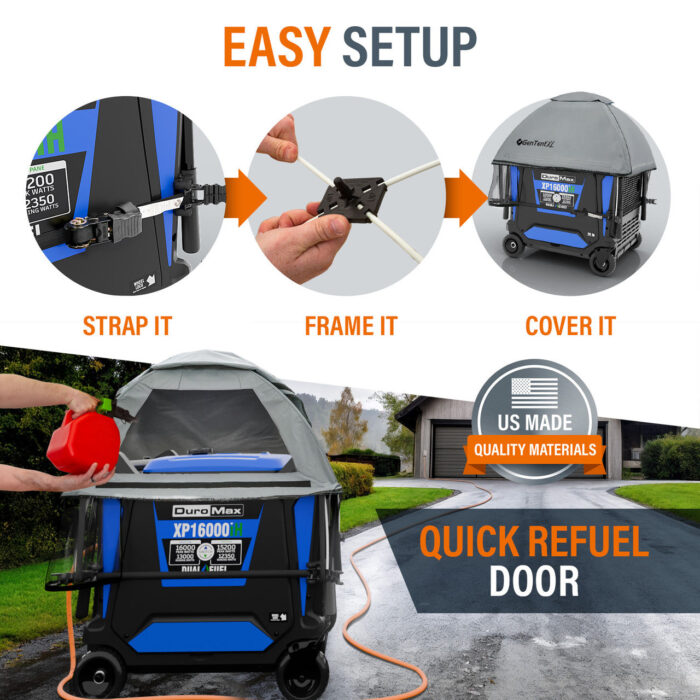 GenTent GTXICSMEBK XL Extreme Inverter Kit Ultimate All-Weather Use - Black - Image 4