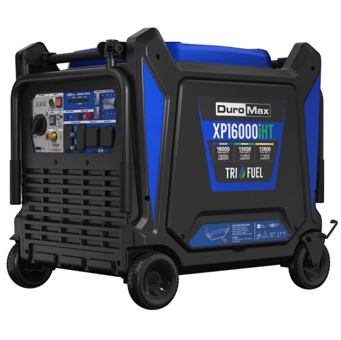 DuroMax XP16000iHT 16,000 Watt Tri Fuel Portable Inverter Generator - Quiet, Low THD