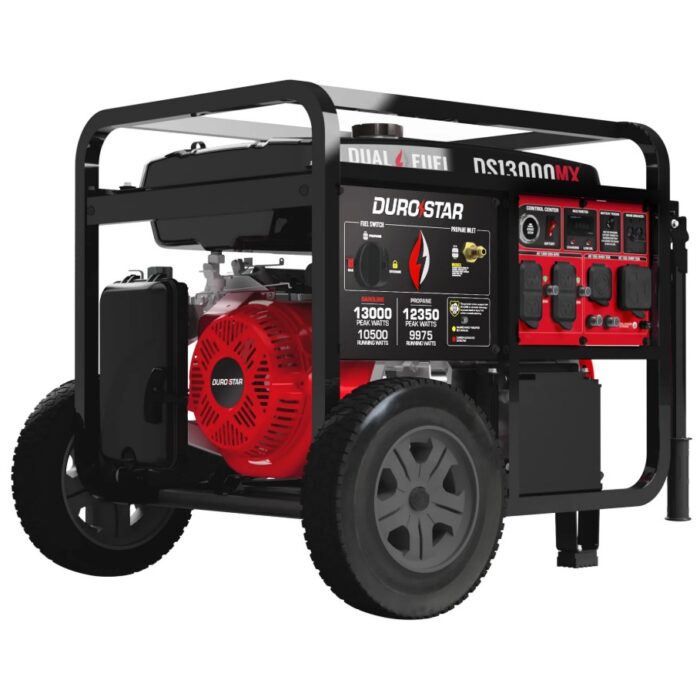 DuroStar DS13000MX 13,000W/10,500W 500cc Electric Start Dual Fuel Portable Generator w/ CO Alert - Image 13
