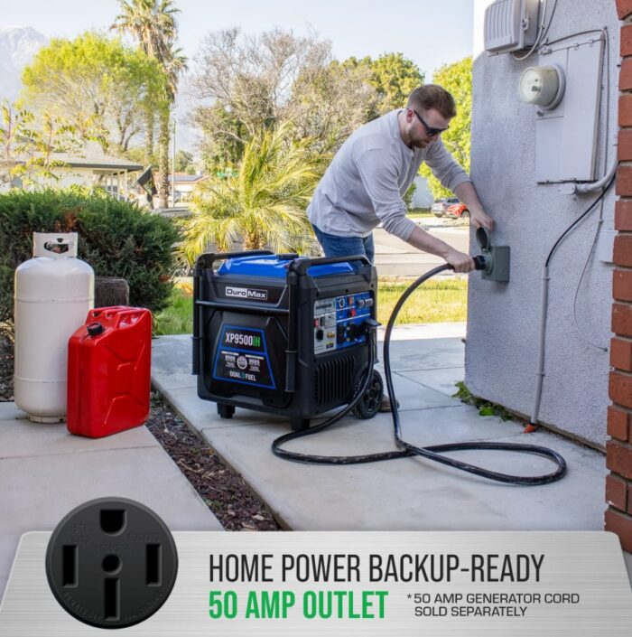 DuroMax XP9500iH 9,500 Watt Portable Dual Fuel Inverter Generator - Quiet, Low THD - Image 4
