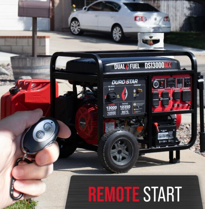 DuroStar DS13000MX 13,000W/10,500W 500cc Electric Start Dual Fuel Portable Generator w/ CO Alert - Image 7
