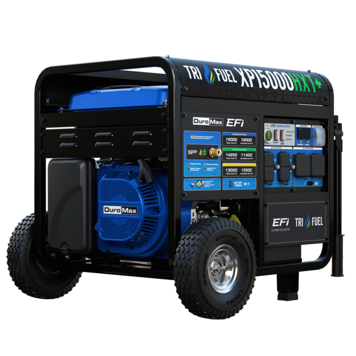 DuroMax XP15000HXT+ 15,000 Watt Electric Start Tri Fuel EFI Portable Generator